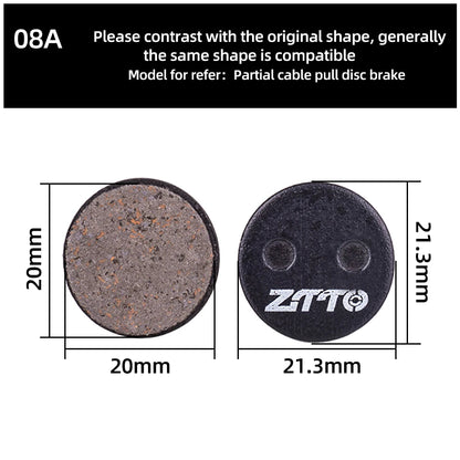 ZTTO 4 Pairs MTB Semi-Metallic Brake Pads for Bicycle Disc Brakes My Store