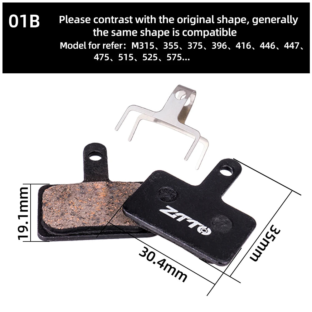 ZTTO 4 Pairs MTB Semi-Metallic Brake Pads for Bicycle Disc Brakes My Store