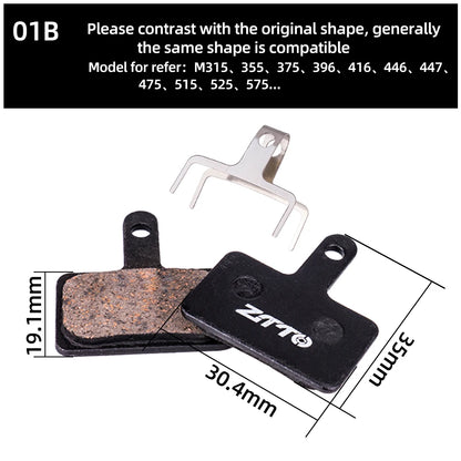 ZTTO 4 Pairs MTB Semi-Metallic Brake Pads for Bicycle Disc Brakes My Store