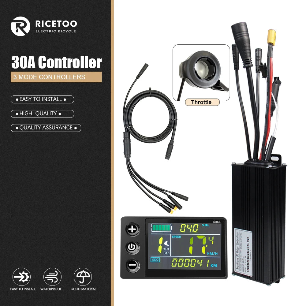 Three-Mode E-Bike Controller with S866 LCD Display My Store