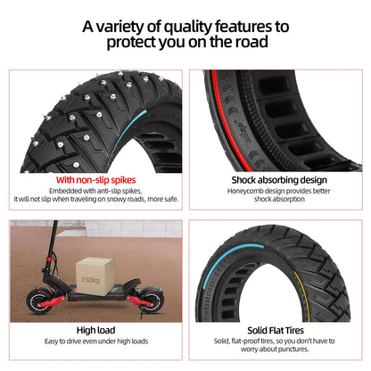 Ulip 10x3 Winter Snow Tire 10Inch Off-road Solid Tyre for ZERO 10X/Kaabo/Dualtron/Kugoo Scooters 255x80(80/65-6) Tire Parts 10*3 Electric Bikes & Accessories