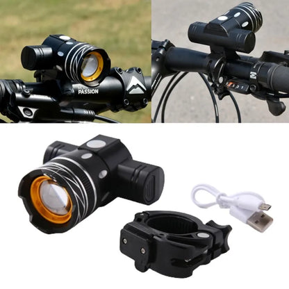 Z30 15000LM T6 LED Bike Headlight – USB Rechargeable and Waterproof