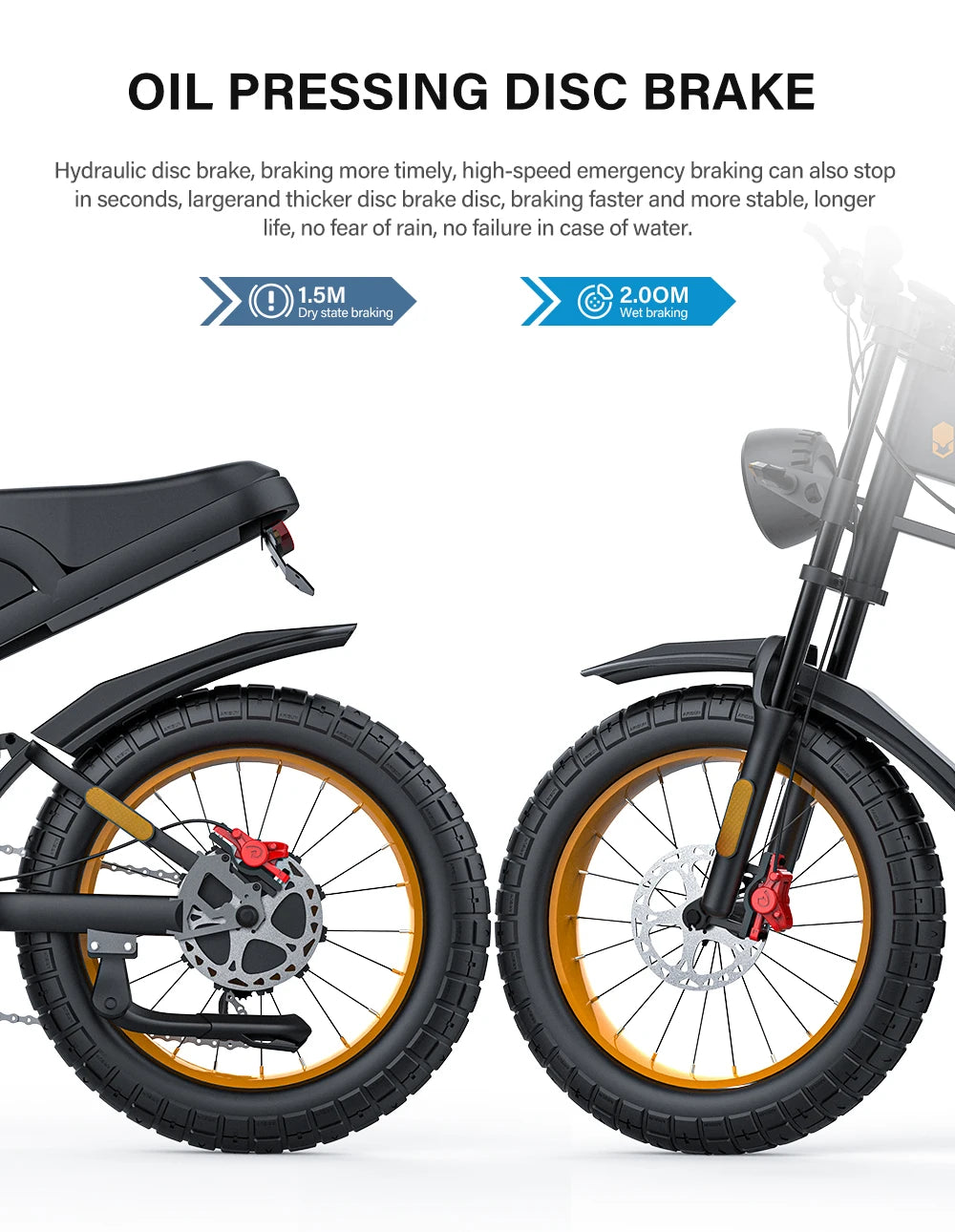 2000W Electric Bike 20 Inch Fat Tires 48V 25AH Removable Battery Electric Bikes & Accessories