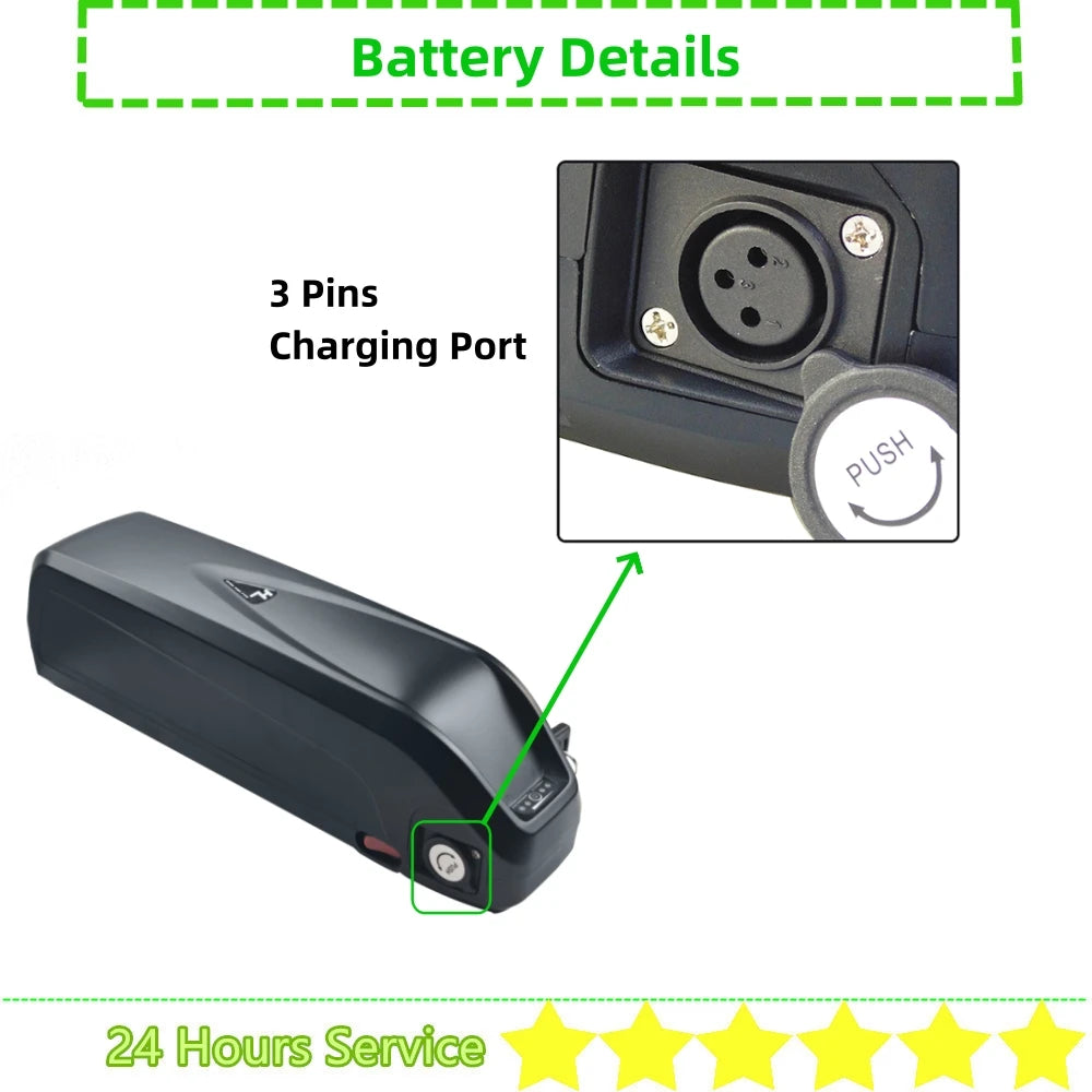 Hailong Ebike Battery 36V 48V 52V | Long Range Lithium Power