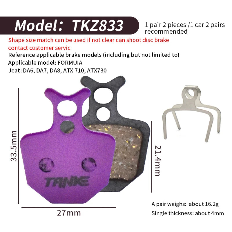 TANKE MTB Semi-Metal Bike Brake Pads My Store