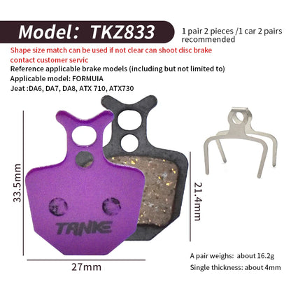 TANKE MTB Semi-Metal Bike Brake Pads My Store