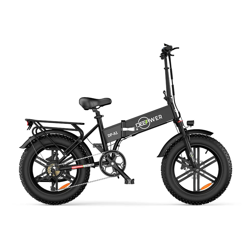 IDOTATA 1000W Electric Bike 48V 20AH with 20-inch fat tires, designed for urban commuting and mountain trails.