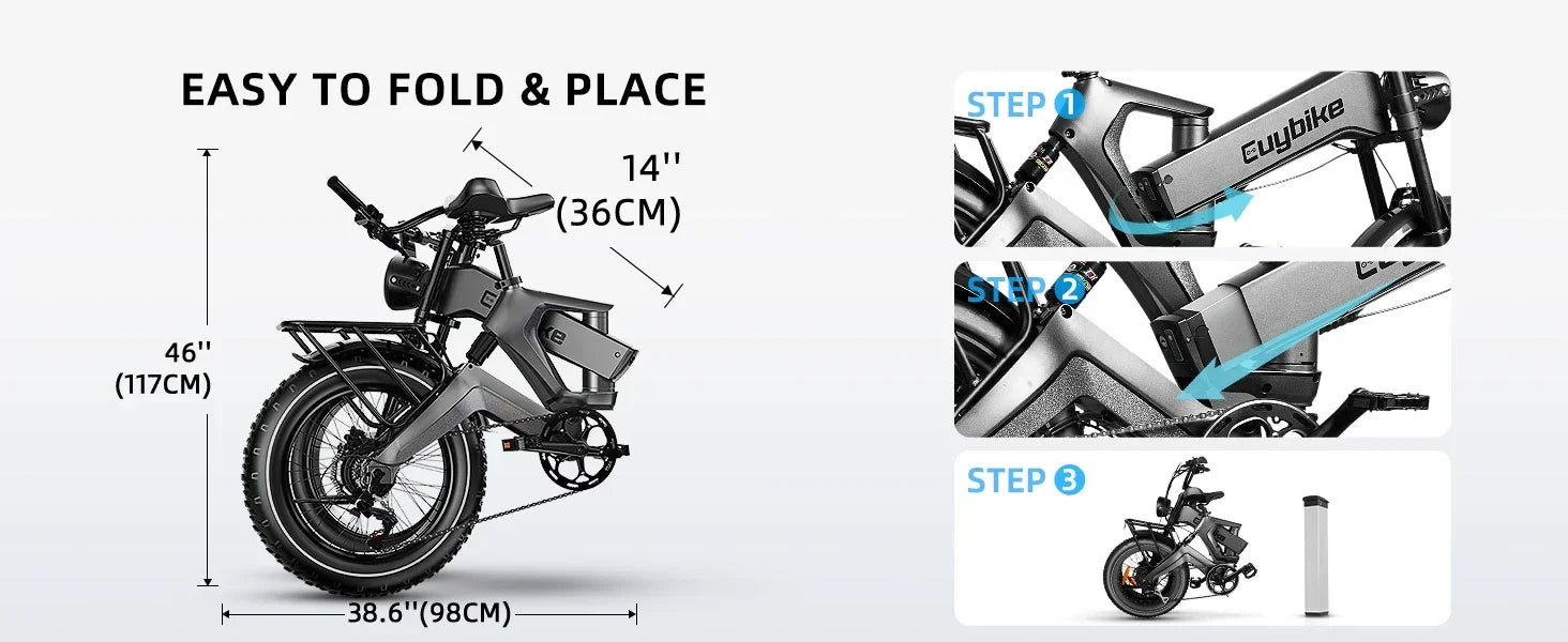 New ebike 48v 1000w 25Ah kit bike20*4.0 inch ebike electric fat tire bike, fat tire motorcycle folding electric bike Electric Bikes & Accessories