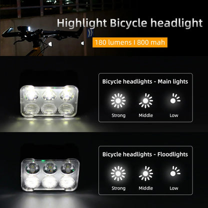 Bicycle Front and Rear Light Set