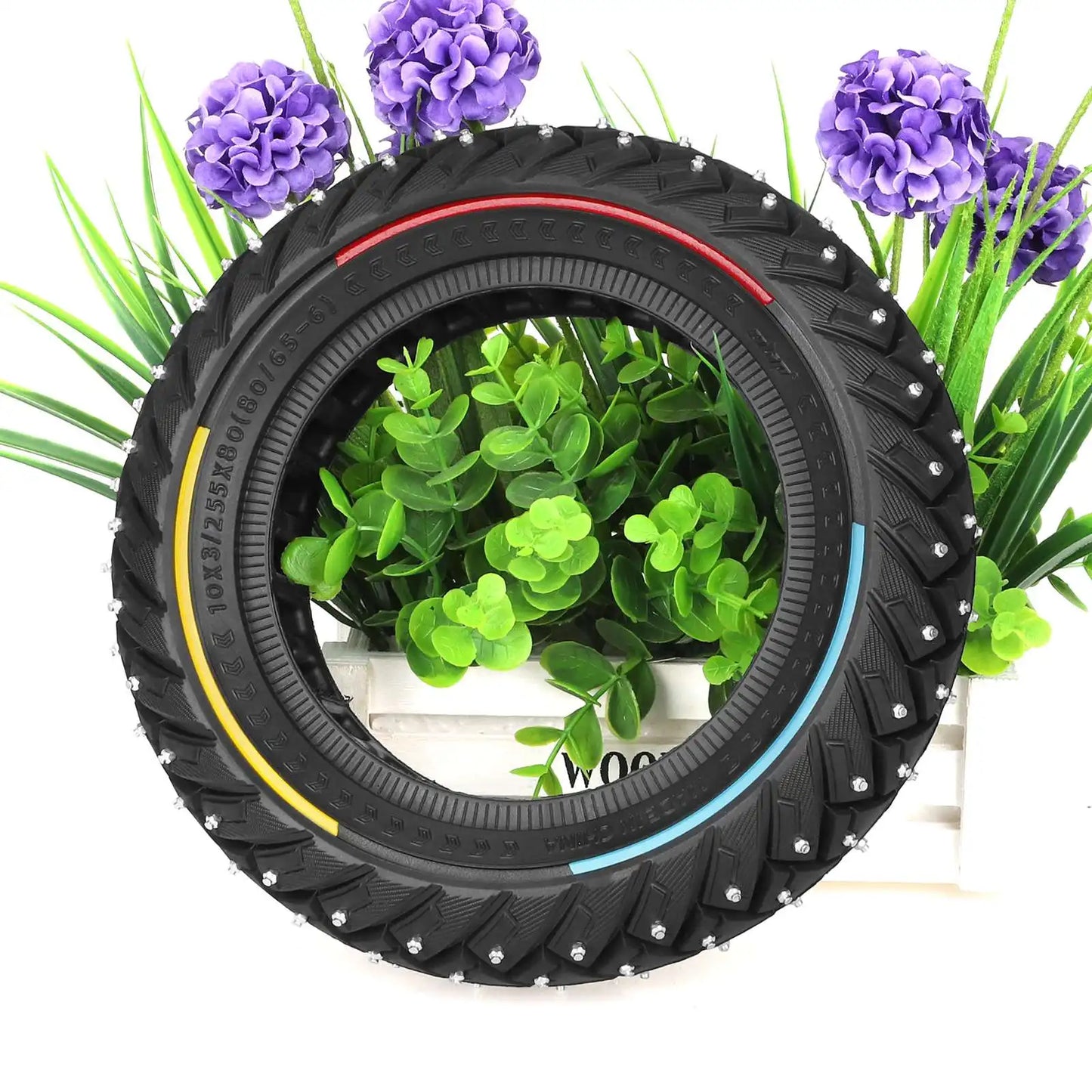 Ulip 10x3 Winter Snow Tire 10Inch Off-road Solid Tyre for ZERO 10X/Kaabo/Dualtron/Kugoo Scooters 255x80(80/65-6) Tire Parts 10*3 Electric Bikes & Accessories