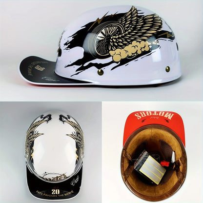 Motorcycle Helmet – Retro Half-Face Baseball Cap Style