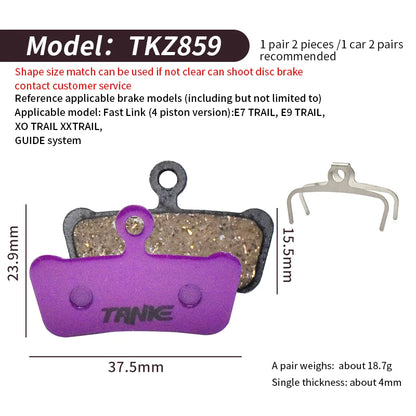 TANKE MTB Semi-Metal Bike Brake Pads My Store