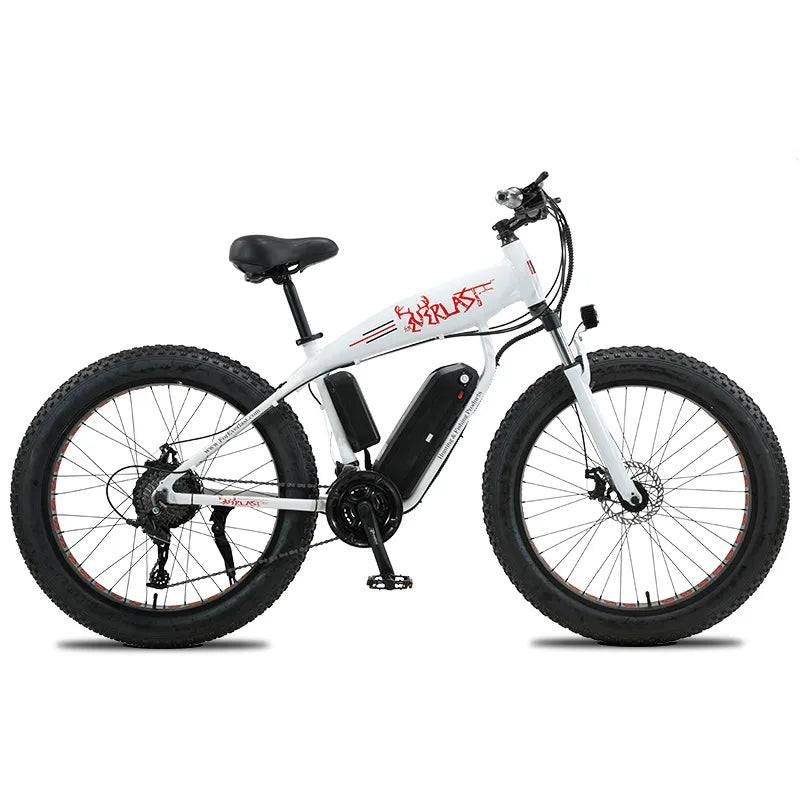 26 Inch Aluminum Alloy Snowmobile 27 Speed Fat Tire Electric Beach Lithium Battery Motorcycle Fatbike Moped Ebike Dirt Bike Electric Bikes & Accessories