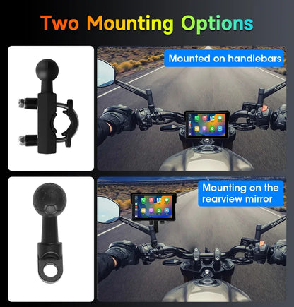 Best 5/7 Inch CarPlay Motorcycle 2K HD DVR GPS – Wireless & Waterproof