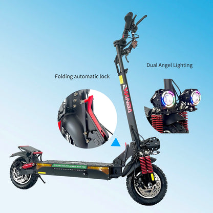 Electric Scooter for Adult, E-Scooter, 1600W Dual Motors, 18 AH, Max Speed up to 50km, Max Distance 60km, EU and USA Warehouse Electric Bikes & Accessories