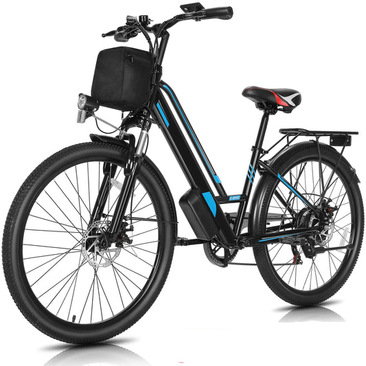 26" Electric Bicycle for Adults | 500W Motor &amp; 48V Battery
