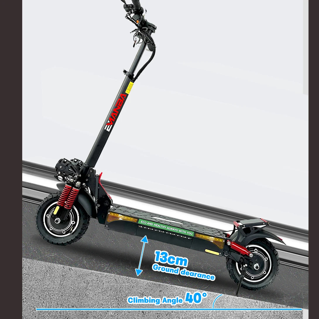 Electric Scooter for Adult, E-Scooter, 1600W Dual Motors, 18 AH, Max Speed up to 50km, Max Distance 60km, EU and USA Warehouse Electric Bikes & Accessories