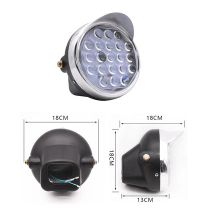 Electric Tricycle Headlight 12V-80V 6500K - 7000K Aluminum Alloy Assembly Beam Motorbike Fog Lamp LED Spotlight Cycling Parts Electric Bikes & Accessories