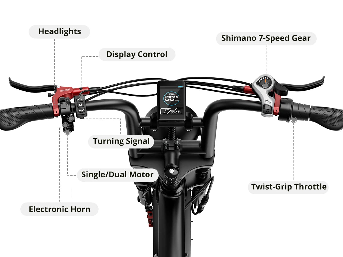 AMYET S8 Electric Bike 2000W Dual Motor 48V 25Ah | Free Shipping
