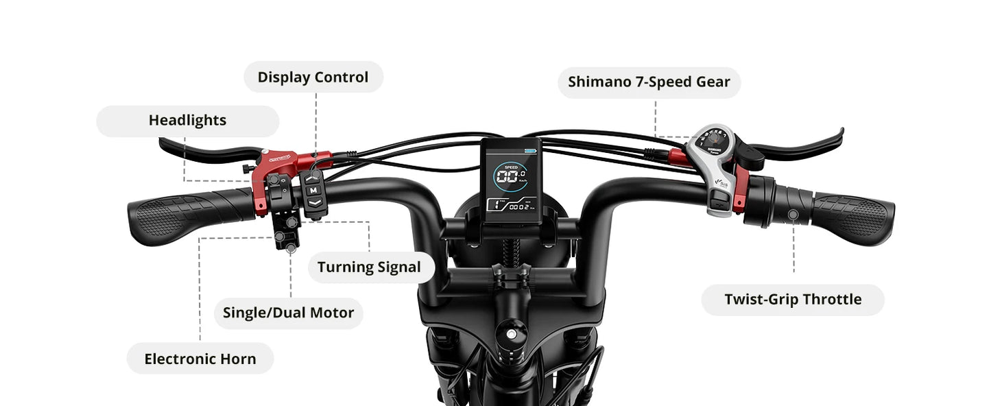 AMYET S8 Electric Bike 2000W Dual Motor 48V 25Ah | Free Shipping