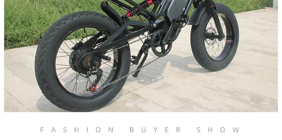 Off-road Electric bicycle 1500W Motor 48V18Ah Lithium Battery Hydraulic Suspension Fat Tire Electric bicycle Bike MountainE-bike Electric Bikes & Accessories