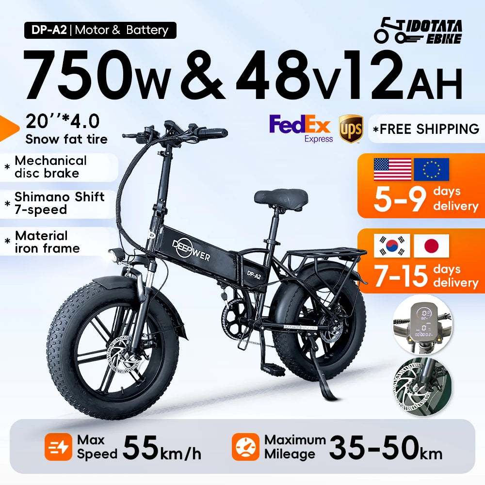 IDOTATA 1000W Electric Bike 48V 20AH 20Inch My Store