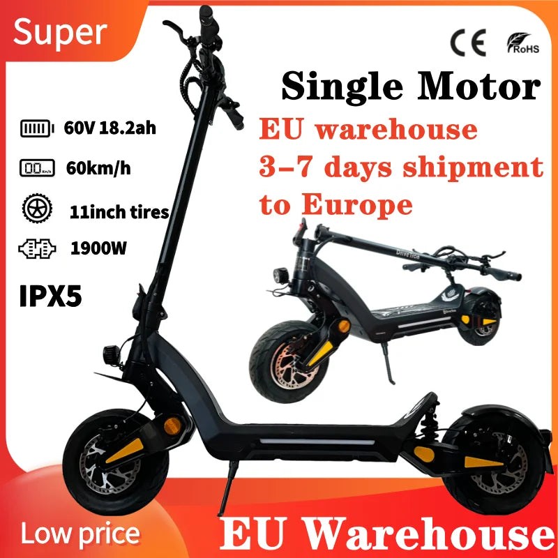 DT06 6000W 11-inch Off-Road Electric Scooter Electric Bikes & Accessories