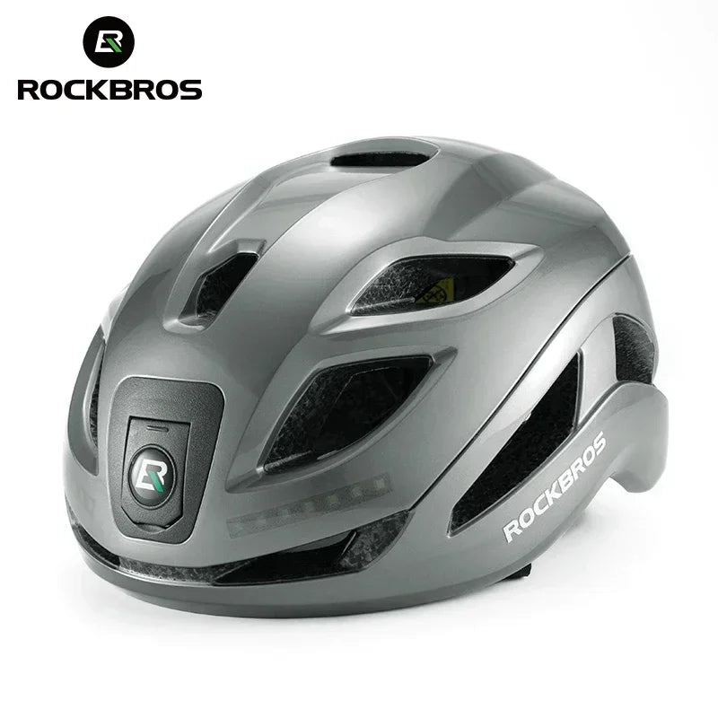 ROCKBROS Rechargeable Bicycle Helmet – Safety & Visibility Combined