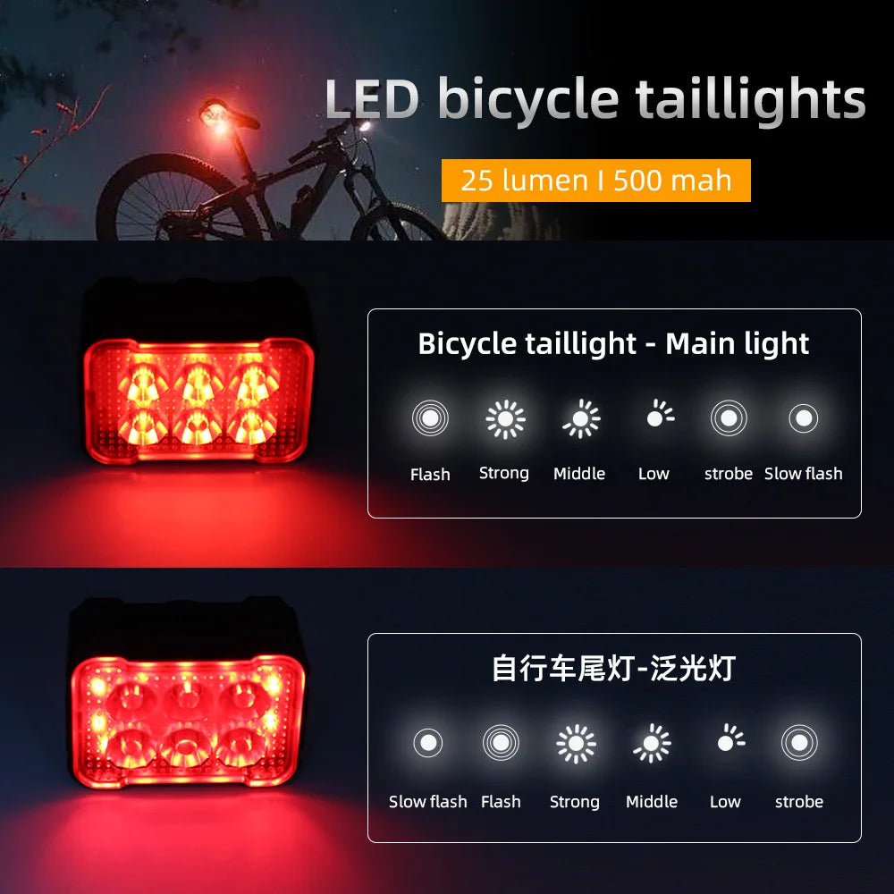 Bicycle Front and Rear Light Set