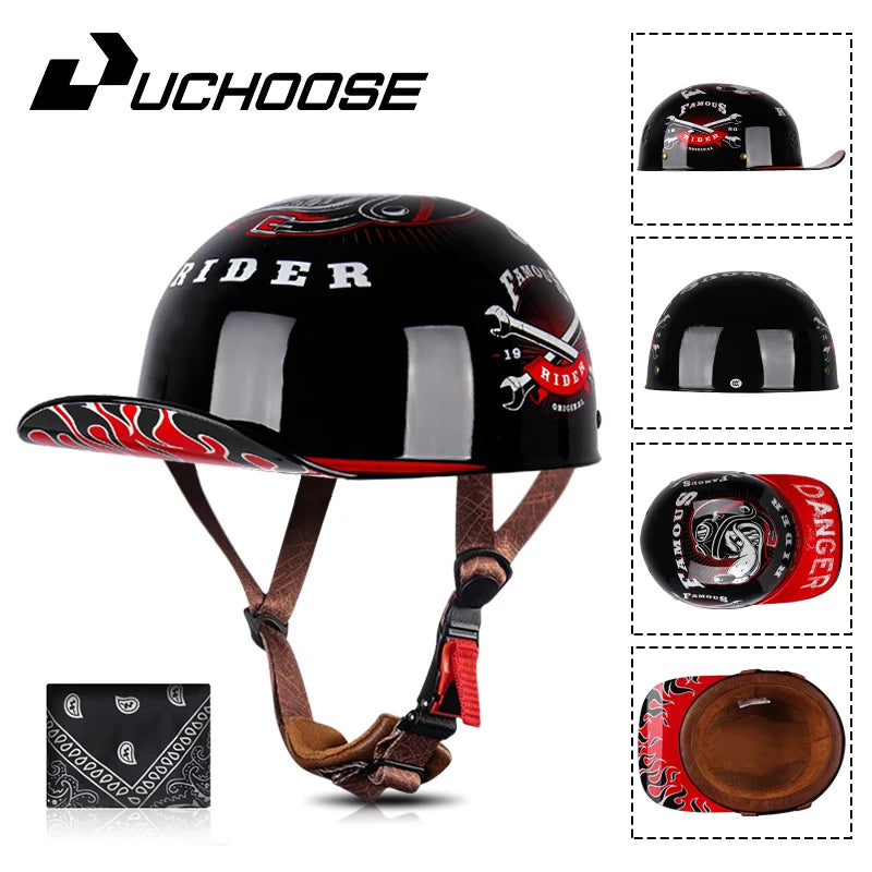 UCHOOSE Retro Baseball Cap Helmet.