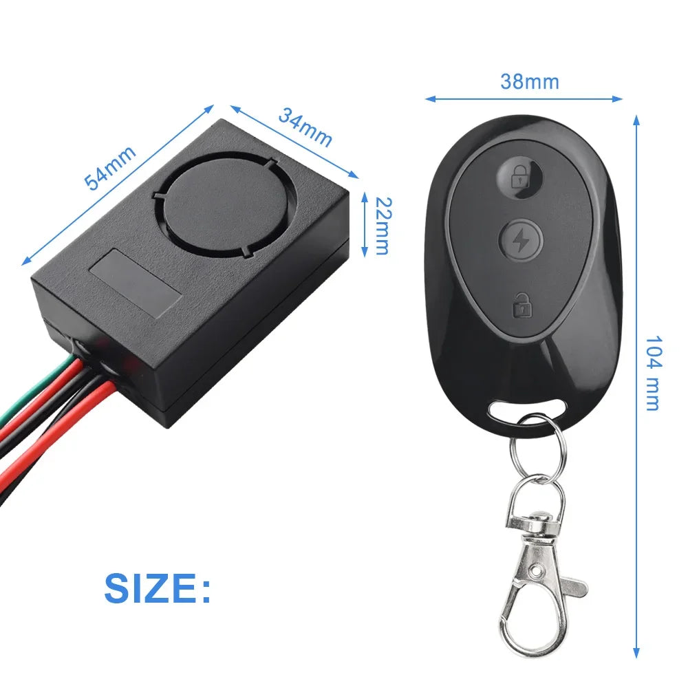 36-55V 115dB Security Anti-theft Alarm Remote Control for Electric Scooters