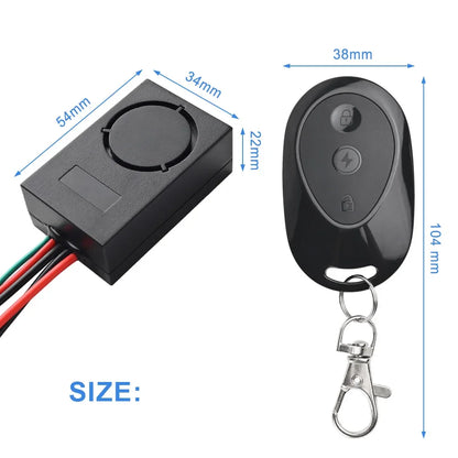 36-55V 115dB Security Anti-theft Alarm Remote Control for Electric Scooters