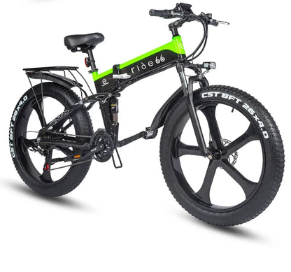 26-Inch Men's Folding Fat Tire Mountain Bike Electric Bikes & Accessories