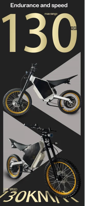 "Free shipping from E-Bikes and Accessories. Discover the New High Power Electric Dirt Bike with 5000W-15000W motor, 75 mph speed, and over 40 mile range. Perfect for off-road adventures."