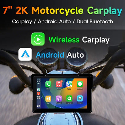 Best 5/7 Inch CarPlay Motorcycle 2K HD DVR GPS – Wireless & Waterproof