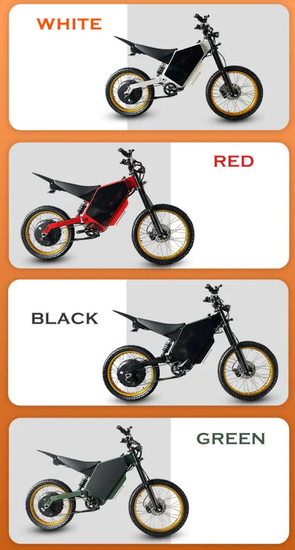 "Free shipping from E-Bikes and Accessories. Discover the New High Power Electric Dirt Bike with 5000W-15000W motor, 75 mph speed, and over 40 mile range. Perfect for off-road adventures."