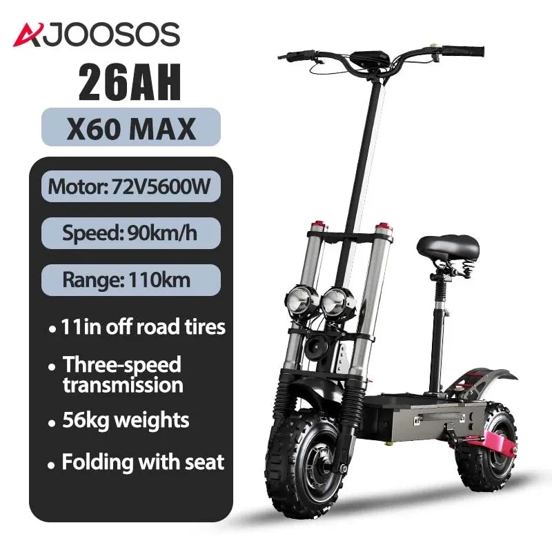 Order Your AJOOSOS Electric Scooter Today! Don’t miss out on the perfect combination of power, range, and style. Whether you’re an urban commuter or an off-road explorer, the AJOOSOS Electric Scooter is your ultimate travel companion