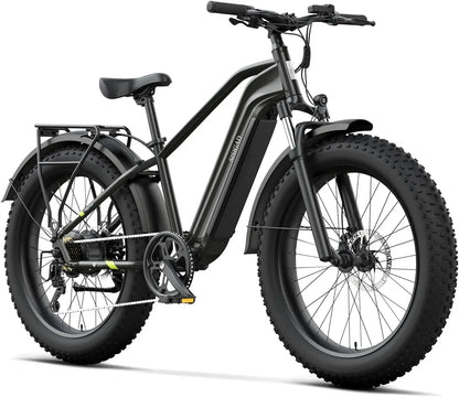 Electric Bike for Adults, Fat Tire,26" All-terrain Bicycle, Peak 1400W Motor, 50Miles Range and 32MPH Top Speed,7-Speed Ebike Electric Bikes & Accessories