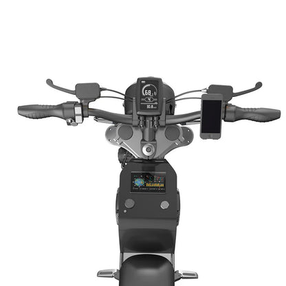 Discover the D-73 Dirt Bike Electric Scooter, equipped with a 1000W brushless motor, touch display, GPS, and a durable aluminum alloy frame. Enjoy speeds over 50 km/h and a range exceeding 60 k