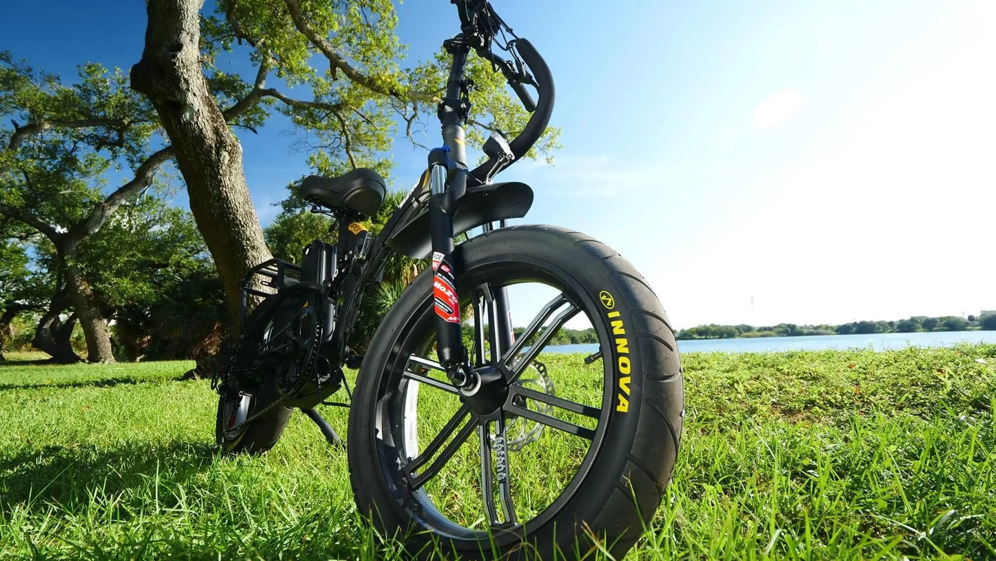 INNOVA Fat Tire 20x4.0 – Electric Bicycle Tire with Tube, Blue/Green/Black