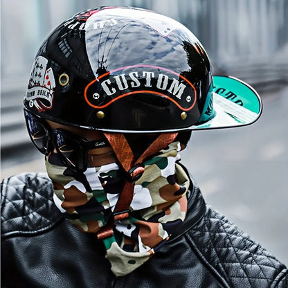 Motorcycle Helmet – Retro Half-Face Baseball Cap Style