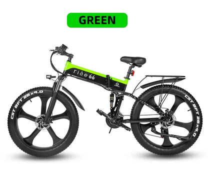 26-Inch Men's Folding Fat Tire Mountain Bike Electric Bikes & Accessories