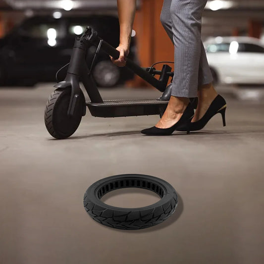 14x2.50 Solid Tire for Electric Bike – Honeycomb, Shock-Absorbing, Explosion-Proof