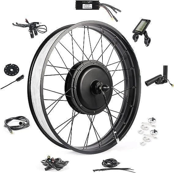 Waterproof Ebike Conversion Kit For Electric Bike Continue 26" Front Or Rear Wheel Electric Bicycle Hub Motor Kit 1500W 1200W 75.