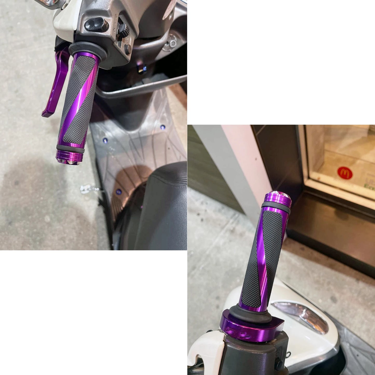 Elevate your SurRon electric bike with these Purple Stripe Handlebar Grips. Perfect for motocross, enduro, and everyday rides, they blend style, durability, and functionality.