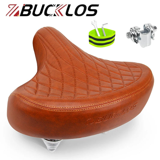 BUCKLOS Oversized E-Bike Seat – Wide, Shock-Absorbing Saddle