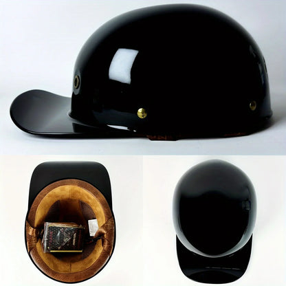 Motorcycle Helmet – Retro Half-Face Baseball Cap Style