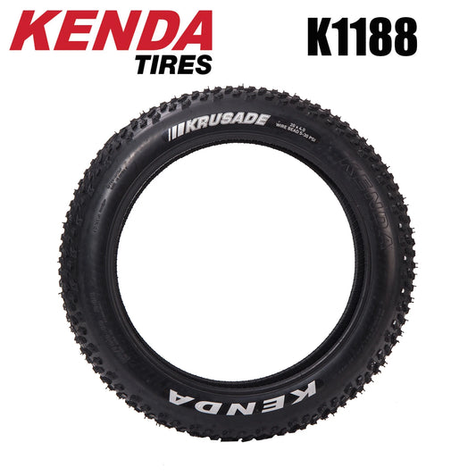 Kenda K1188 Krusade 20x4.0 e-bike fat tire. SRC wire clincher design for mountain bikes. Durable, grippy, and reliable. Free shipping from Electric Bikes &amp; Accessories.