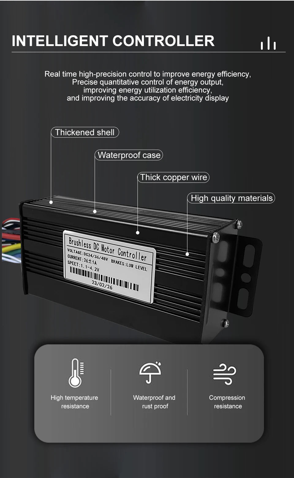 Three-Mode E-Bike Controller with S866 LCD Display My Store