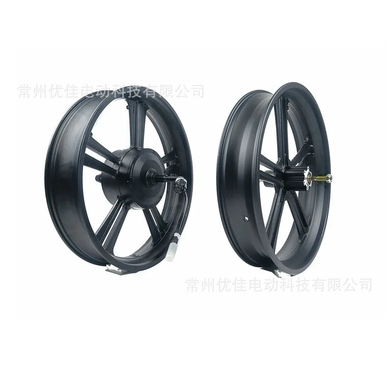 20"x4.0 ﻿48v750w Snow Motor Rear Wheel And Front Wheel Rim Kit Fat Tire Electric Bicycle Integrated Wheel Motor.